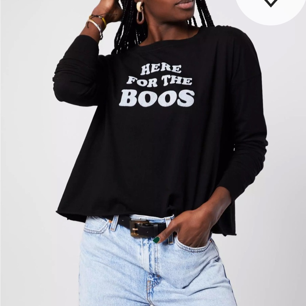 Buckle Black Long Sleeve Top